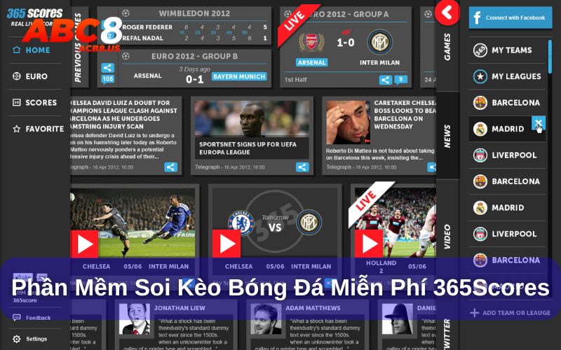 Tổng hợp 10 phần mềm soi kèo bóng đá miễn phí uy tín Ứng dụng soi kèo 365Scores