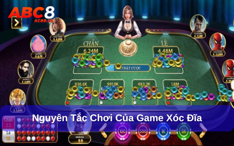 Xóc Đĩa - Trò Chơi Dân Gian Với Giao Diện Quốc Tế Tại ACB8 Nguyên tắc của trò chơi xóc đĩa